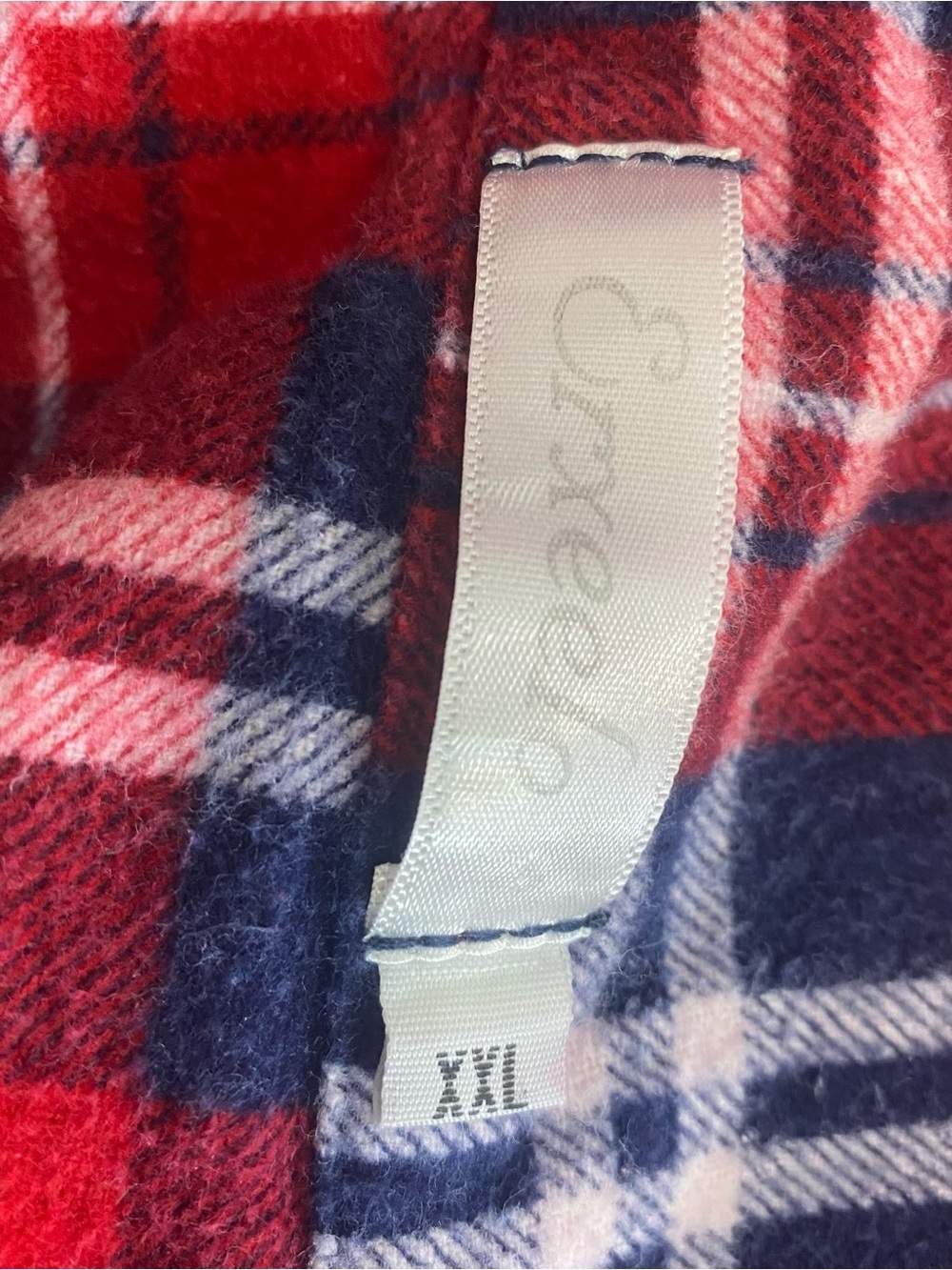 Erxeelo Red Navy Plaid Flannel Nightshirt - Picture 5 of 5